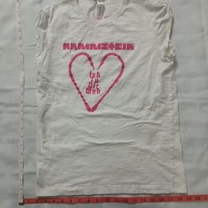 Rammstein B&C Collection White Tee with Pink Graphic